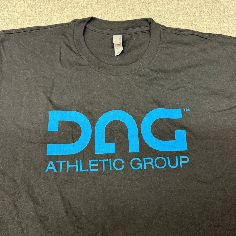 Next Level Apparel DAG Athletic Group Graphic T-Shirt XXL Black Blue Logo Tee